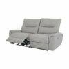 Canapé 3 places relax électrique ATOW tissu gris clair