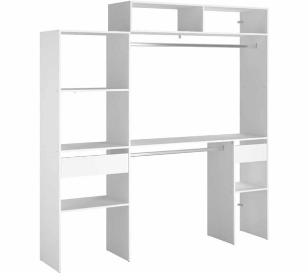 telechargement_bc05dad4-5e59-41f0-8f93-119424abbea1 Kit Dressing Extensible Artic Ekipa - 2 Penderies + 2 Tiroirs + 1 Surmeuble - L198 X P40 X H202 Cm