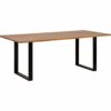 Table de séjour L.200 x l.100 cm VATIRA acacia et noir