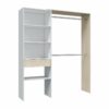 Armoire dressing CAMILA imitation Chêne et blanc