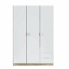 Armoire ZOA 3 tiroirs et 3 portes Blanc et chêne
