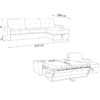 Canapé d'angle convertible express SAMIRA
