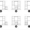 Kit dressing 2 colonnes avec bloc tiroirs Mobil blanc