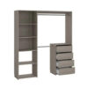 Kit dressing Karisma imitation chêne H. 200 x L. 180 x P. 40 cm