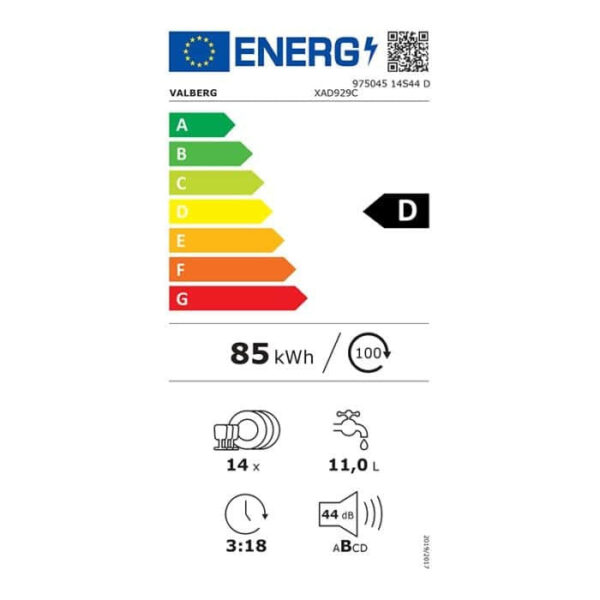 Lave-vaisselle 14 couverts VALBERG 14S44 D