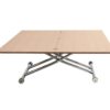Table relevable 2 en 1 LILIAN Imitation chêne