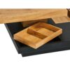 Table basse plateau pivotant TURN Imitation chêne et noir