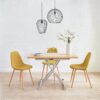 Table relevable 2 en 1 LILIAN Imitation chêne