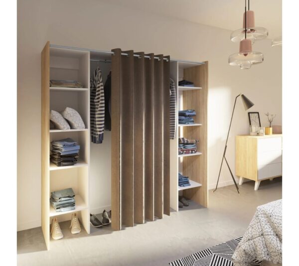 telechargement_1150a19a-bcdc-4679-b6e3-bac6fc60edab Dressing Tom Chêne Naturel Et Rideau Taupe Deux Colonnes 185,3 X 182