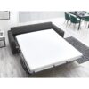 Canapé 3 places convertible semi-express SINKI tissu gris anthracite couchage 182x142cm