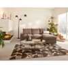 Canapé d'angle convertible méridienne réversible tissu gris foncé BROADWAY