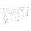 Canapé 3 places convertible COLETTA Tissu vintage