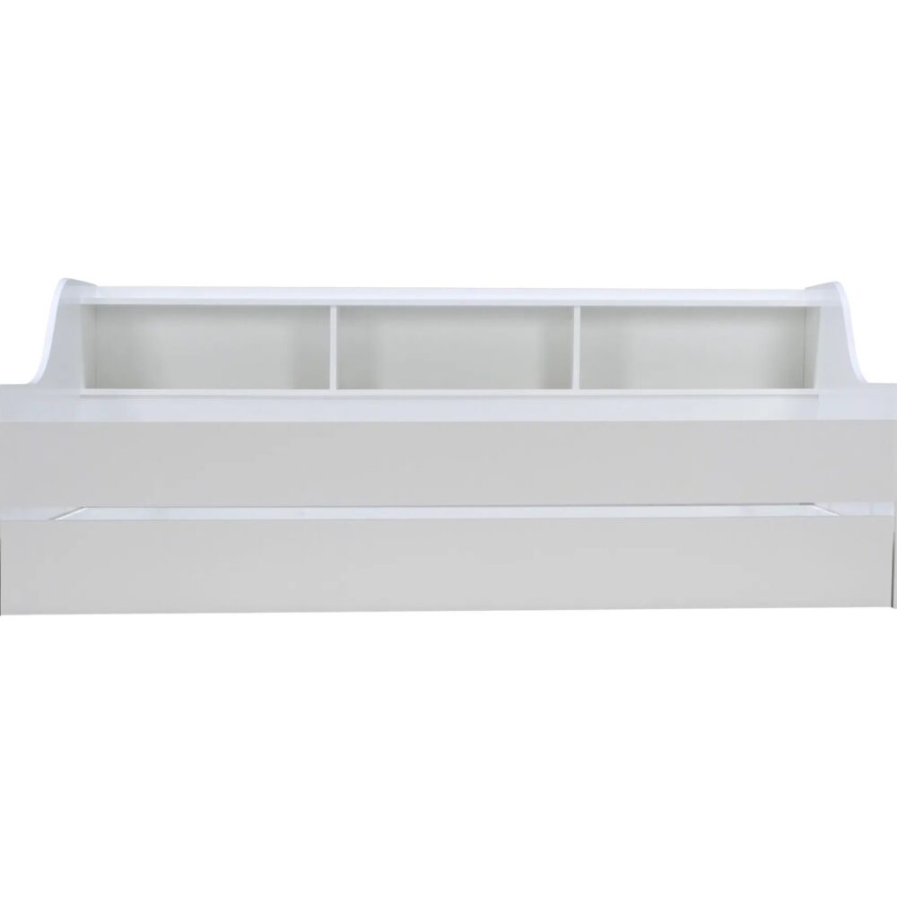 Lit avec rangements 90x190 cm BLANCA + tiroir blanc