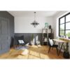 Chaise LYNETTE 2 verte/pieds noir