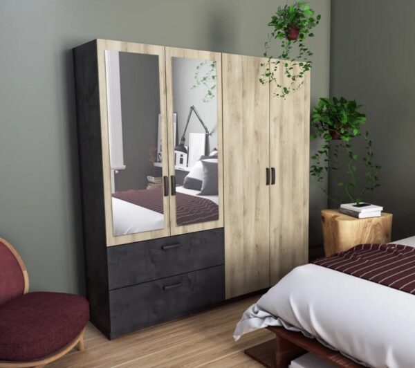 telechargement_1_48199fe4-1766-439b-9b95-966da93fac0c Armoire 4 portes 2 tiroirs L.179 cm READY imitation chêne kronberg et ardoise
