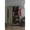 Kit dressing avec rideau L.100 cm MOVE 2 imitation chêne