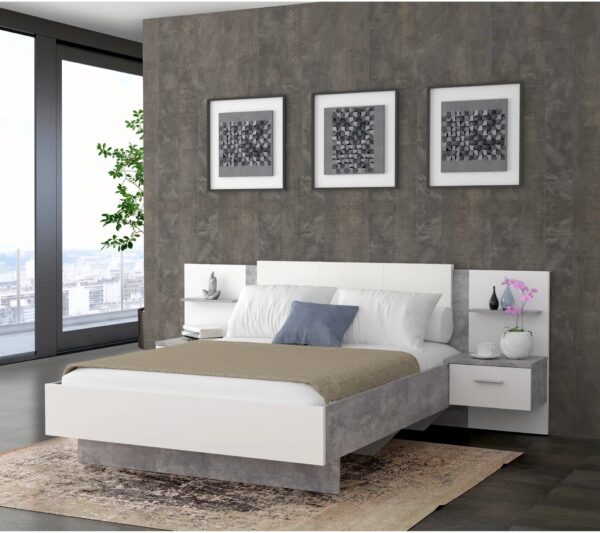 telechargement_1_5b6e0267-d01c-4a2a-bf3f-1f2552ba43cc Lit 140x190 cm GINGER 2 chevets suspendus Gris clair et blanc mat