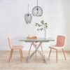 Table relevable 2 en 1 LILIAN Imitation chêne