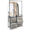 Meuble De Rangement Avec 5 Tiroirs Amovibles En Tissu Etagère Tiroir 83x29x77cm Charge 50 Kg