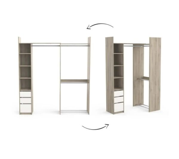 telechargement_1_a64161b3-e336-4552-bd6c-ed56dfd9f0cd Kit Dressing Extensible D'angle - Décor Chêne Kronberg Et Blanc - L203.8xp43.9xh218.3 Cm - Swing
