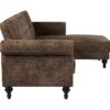 Canapé angle droit convertible COLETTA Tissu vintage