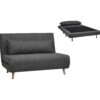 Canapé 2 places convertible IGLOO tissu gris