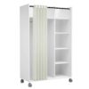 Kit dressing avec rideau L.100 cm MOVE blanc