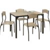 Set table et chaise OPAL imitation chêne