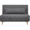 Canapé 2 places convertible IGLOO tissu gris