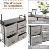 Meuble De Rangement Avec 5 Tiroirs Amovibles En Tissu Etagère Tiroir 83x29x77cm Charge 50 Kg