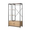 Penderie Avec Rangements Effet Bois - H167 X L90 Cm