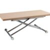 Table relevable 2 en 1 LILIAN Imitation chêne