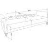 Canapé 3 places convertible COLETTA Tissu vintage