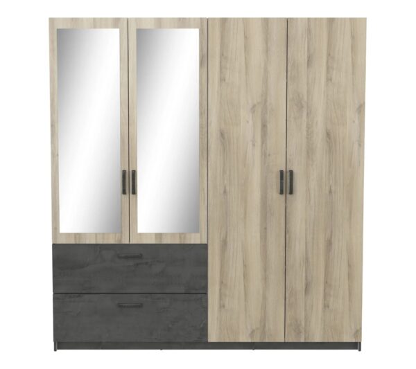 telechargement_2_659a0c31-927a-4b1c-8282-a55317c1b40e Armoire 4 portes 2 tiroirs L.179 cm READY imitation chêne kronberg et ardoise