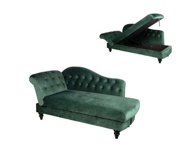 telechargement_2_6ab7eac0-edd6-4e31-8b58-03c38ae1e614 Méridienne convertible avec coffre LALOU effet velours vert