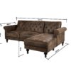 Canapé angle droit convertible COLETTA Tissu vintage