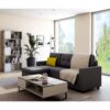 Canapé d'angle SYRA réversible convertible tissu Gris foncé