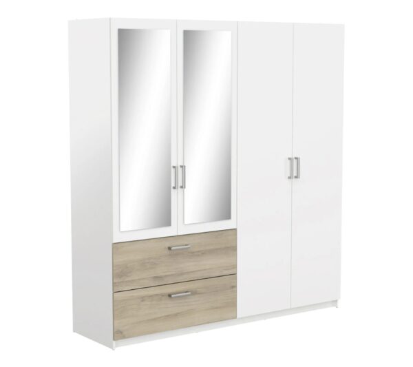 telechargement_2_d04fb0db-ad76-47e5-b41a-e57389297608 Armoire 4 portes 2 tiroirs L.179 cm READY imitation chêne kronberg et blanc