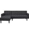 Canapé d'angle ANDREW convertible Gris anthracite