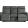 Canapé relax 3 places OSCAR tissu Gris anthracite