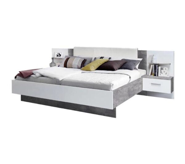 telechargement_3_1d9bab1c-7600-4bb8-a311-fec275492d3d Lit 140x190 cm GINGER 2 chevets suspendus Gris clair et blanc mat