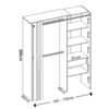 Armoire Dressing Extensible En Panneau De Particules Coloris Chêne Naturel