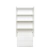 Armoire 2 portes 2 tiroirs LUMIA blanc