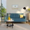 Banquette lit BIMBO tissu Bleu canard