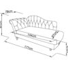 Méridienne convertible avec coffre LALOU Tissu gris