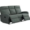 Canapé relax 3 places OSCAR tissu Gris anthracite
