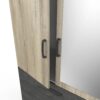 Armoire 3 portes 2 tiroirs L.134 cm READY imitation chêne kronberg et ardoise