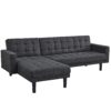 Canapé d'angle ANDREW convertible Gris anthracite