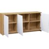 Buffet 3 portes ESSENTIAL Imitation chêne et blanc
