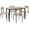 Set table et chaise OPAL imitation chêne